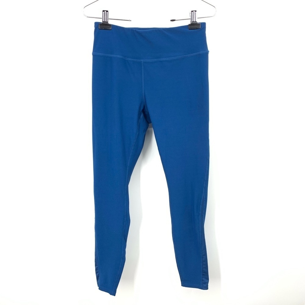 Juicy Couture Sport Women Medium Legging Pants Blue Mesh Crop Ankle High Rise